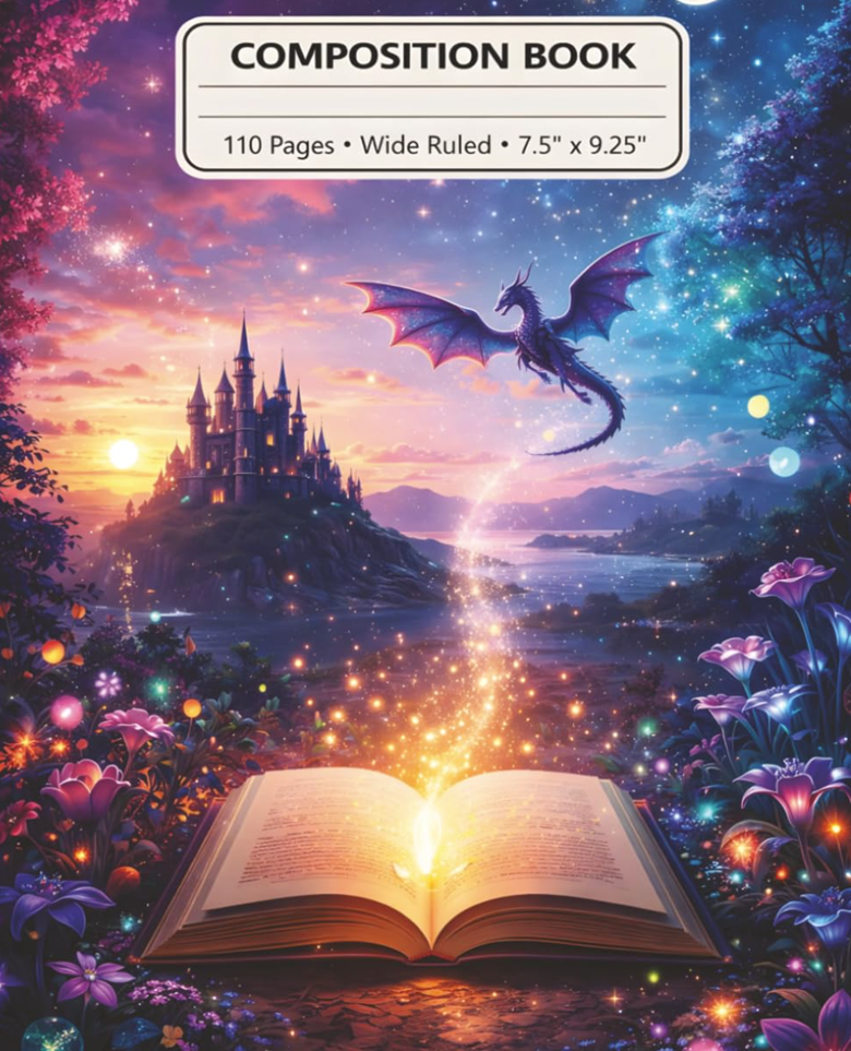 Fantasy Dragon Composition Book Cover