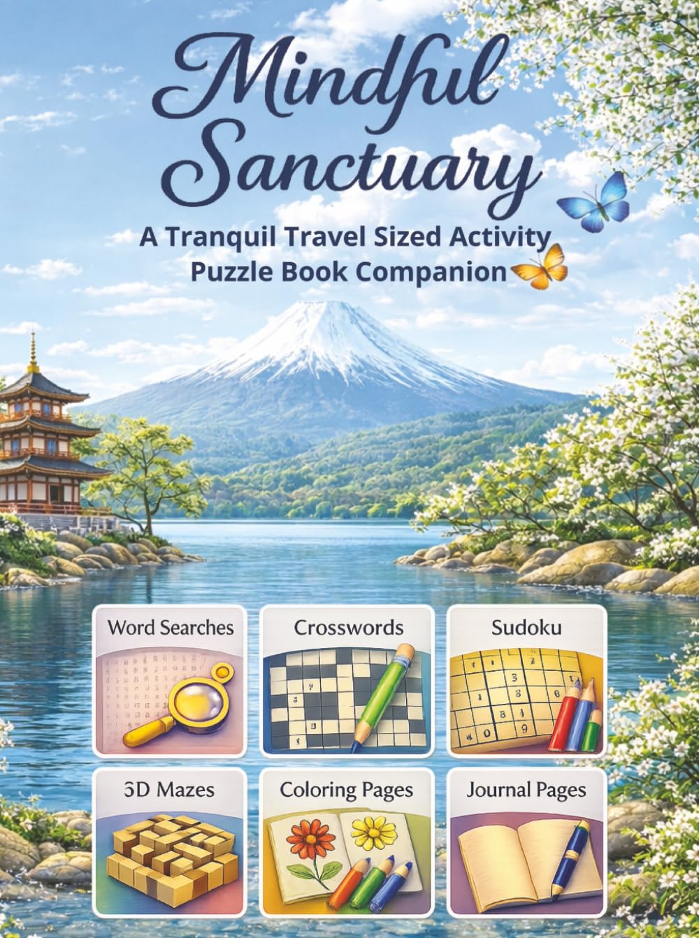 Mindful Sanctuary Travel-Sized Activity Book Cover